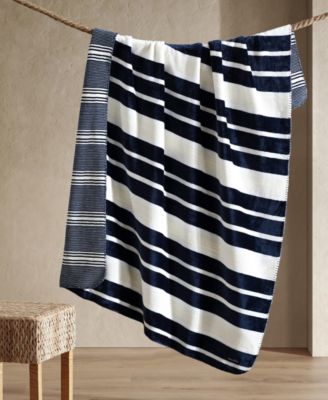 Printed Reversible Lush Throw, 70" x 50"