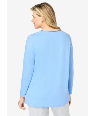 Women's Satin Trim Sleep Tee