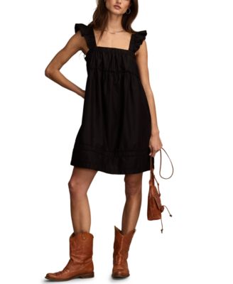 Lucky Brand - Women's Ruched Flutter Mini Dress