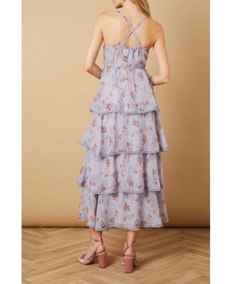 Women's Tiered Spaghetti Strap Maxi Dress