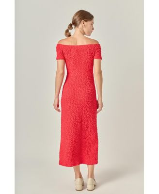 Women's Textured Midi Dress