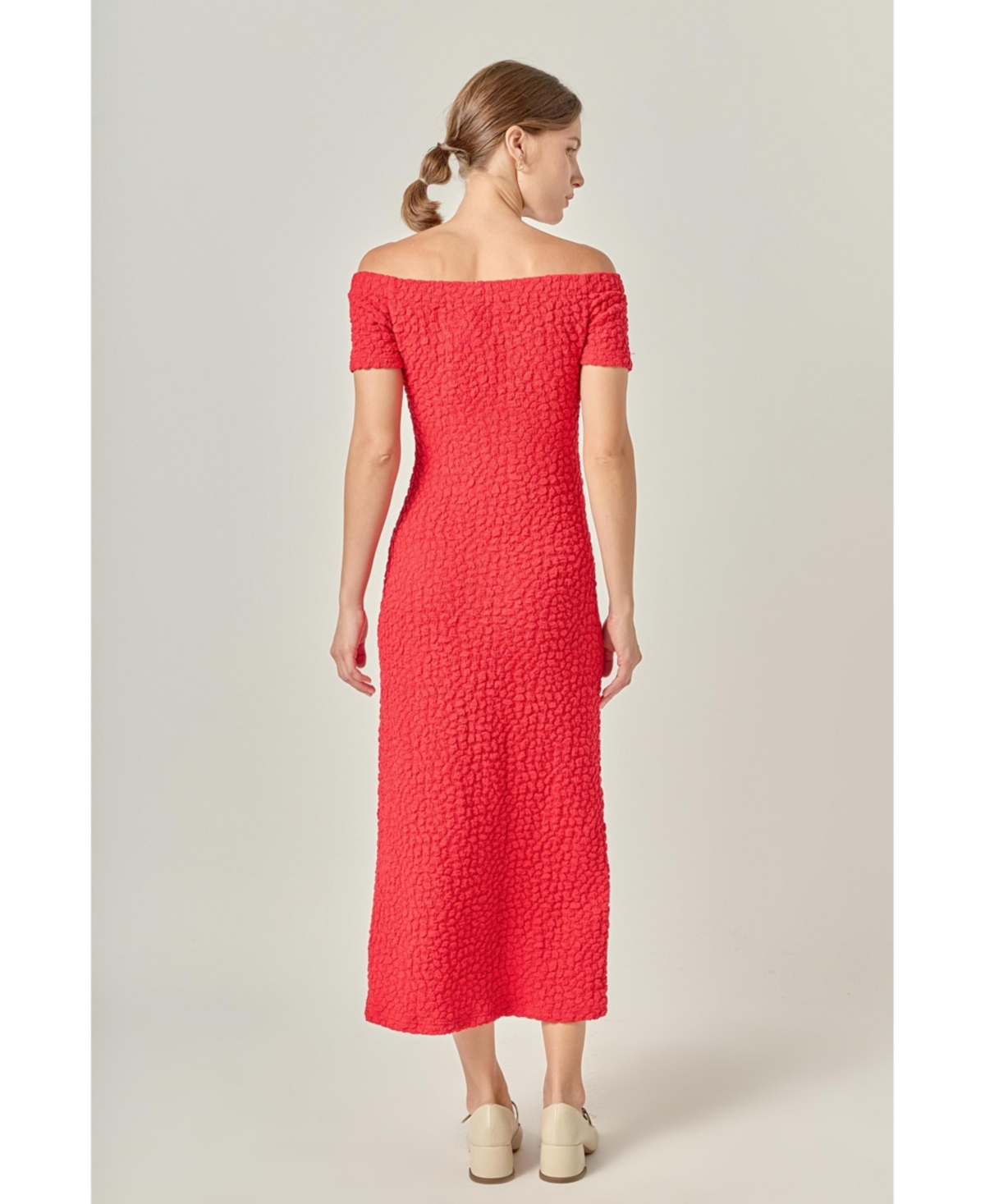 English Factory Women's Textured Midi Dress