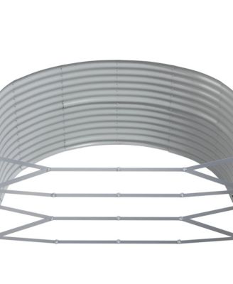 Garden Raised Bed Grey Powder-coated steel Large Durable