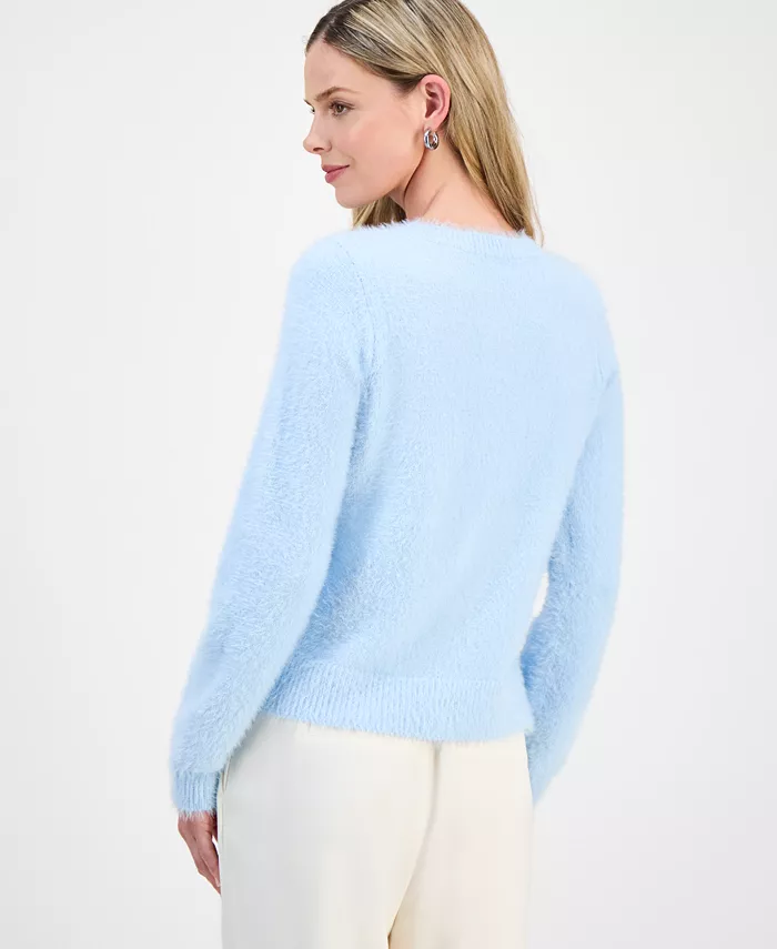 Petite Rhinestone-Button Cardigan - thumbnail 3