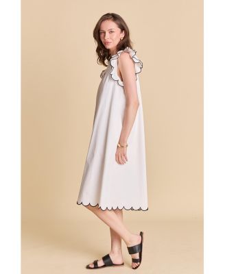 Women's Scallop Midi Dress