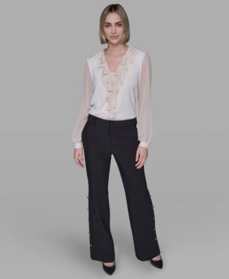 Women's Mid-Rise Flared Pants