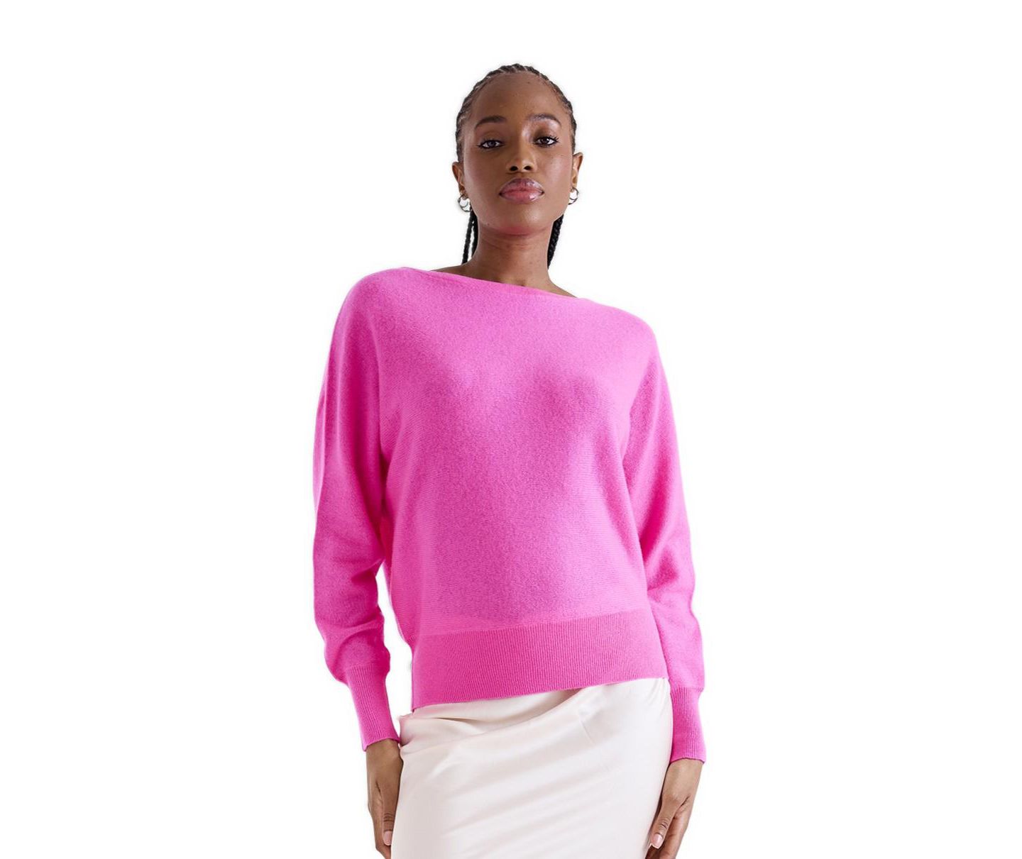 Женский свитер 1982 Alaia Long Sleeve Cashmere, цвет: Розовый, вариант 1 — фото 1