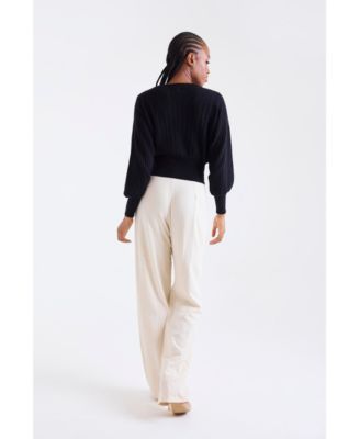 Women's Rosa Ribbed 100% Cashmere Sweater