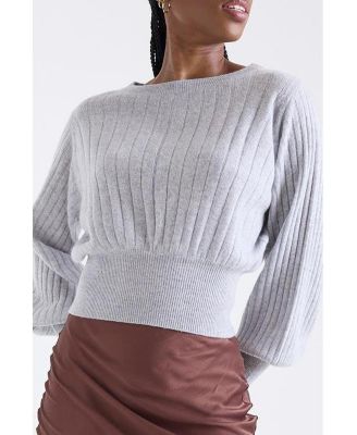 Women's Rosa Ribbed 100% Cashmere Sweater