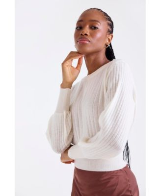 Women's Rosa Ribbed 100% Cashmere Sweater