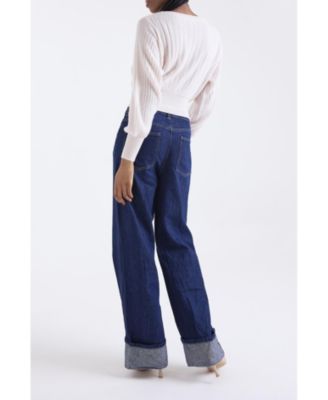 Women's Rosa Ribbed 100% Cashmere Sweater