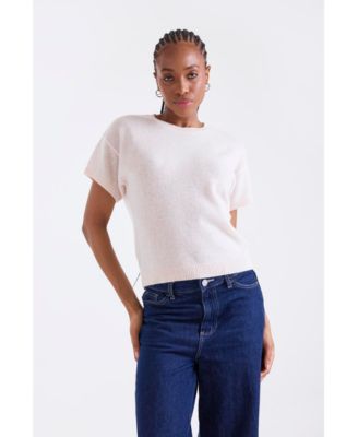Women's Esme Short Sleeve 100% Cashmere Top