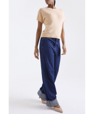 Women's Esme Short Sleeve 100% Cashmere Top