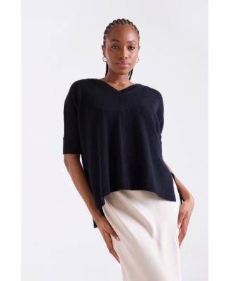 Women's Venetia Vee V-Neck 100% Cashmere Sweater