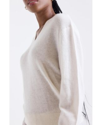 Women's Vee V-Neck 100% Cashmere Sweater