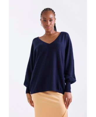 Women's Paros V-Neck 100% Cashmere Sweater