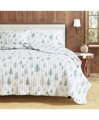 Rustic Woodland Reversible Microfiber Quilt Set with Shams