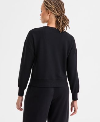 Women's Ribbed Knit Crewneck Sweatshirt