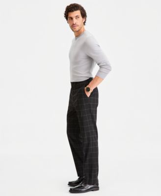 Men's Classic-Fit Windowpane Suit Separates Pants