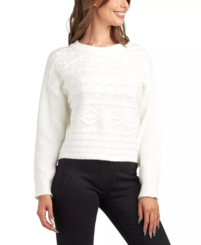 Juniors' Crewneck Pull On Sweater - thumbnail 6