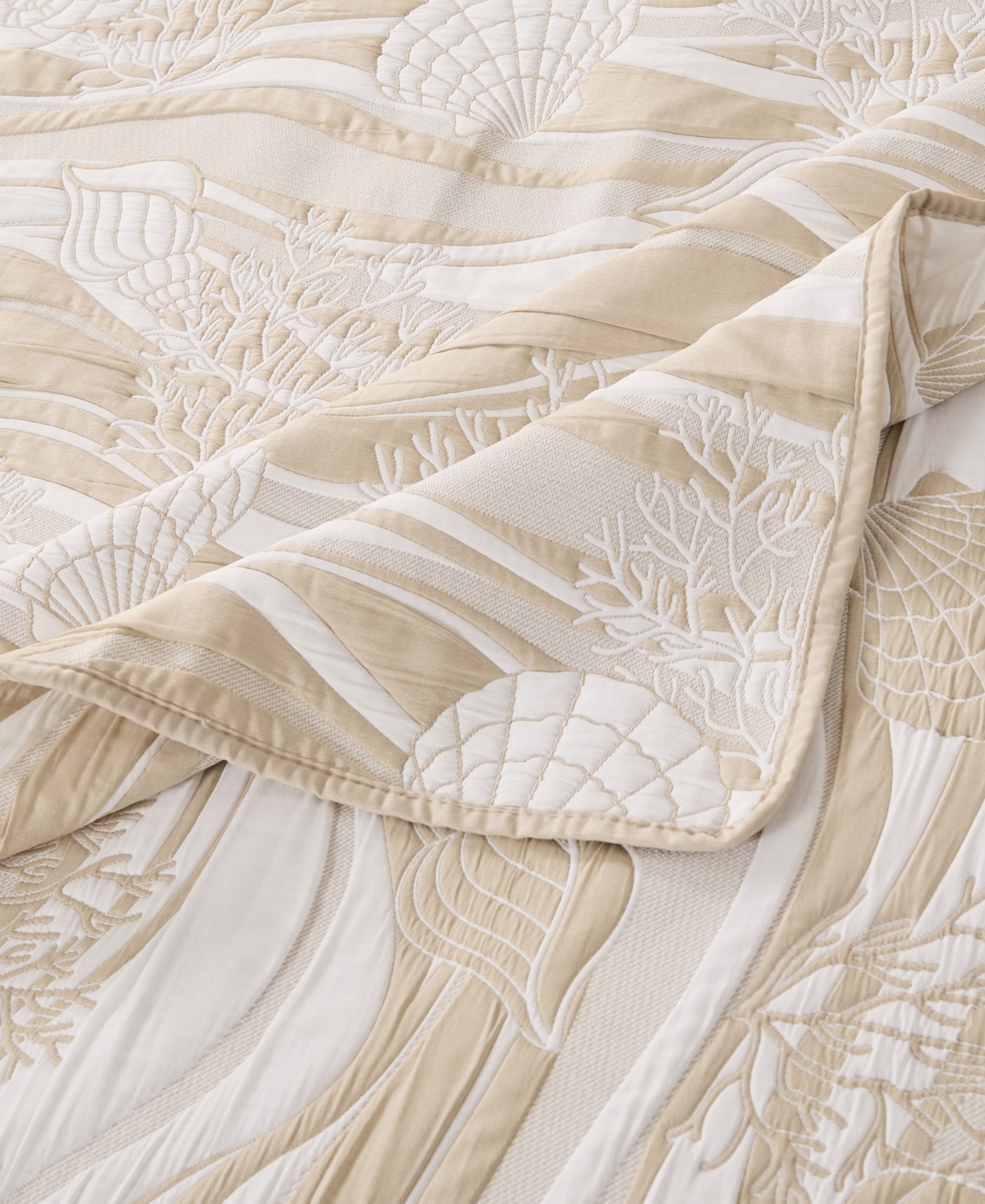 Greenland Home Fashions Dover Reversible Matelasse 3-pc. Coverlet Set, Full/queen In Brown