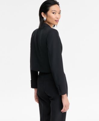 Women's Peak Lapel Cropped Blazer, Macy's Exclusive