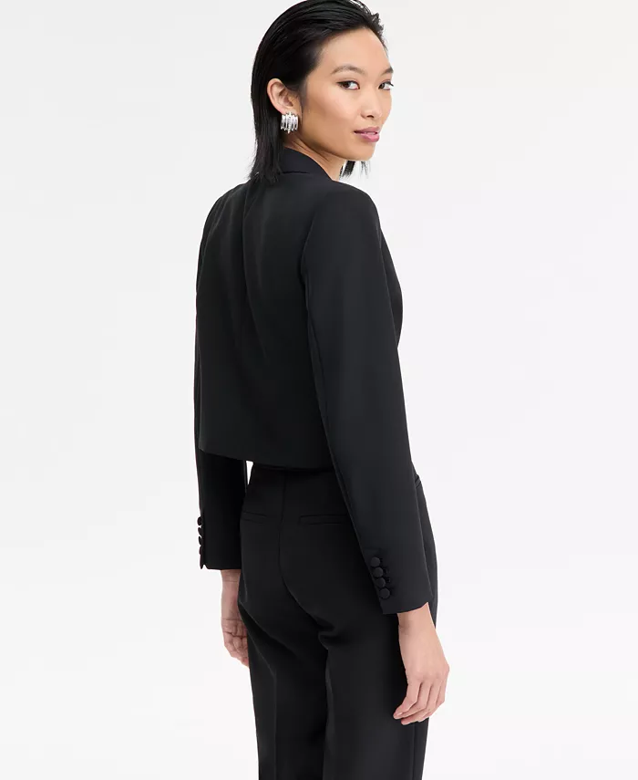 Women's Peak Lapel Cropped Blazer - thumbnail 3