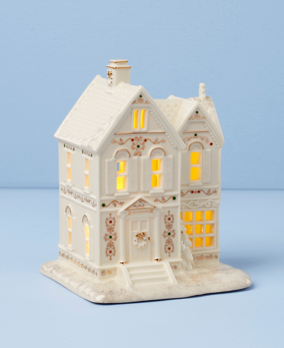 Lenox From The Vault!  Mistletoe Park Victorian House, Exclusively At Macy's In Transparent