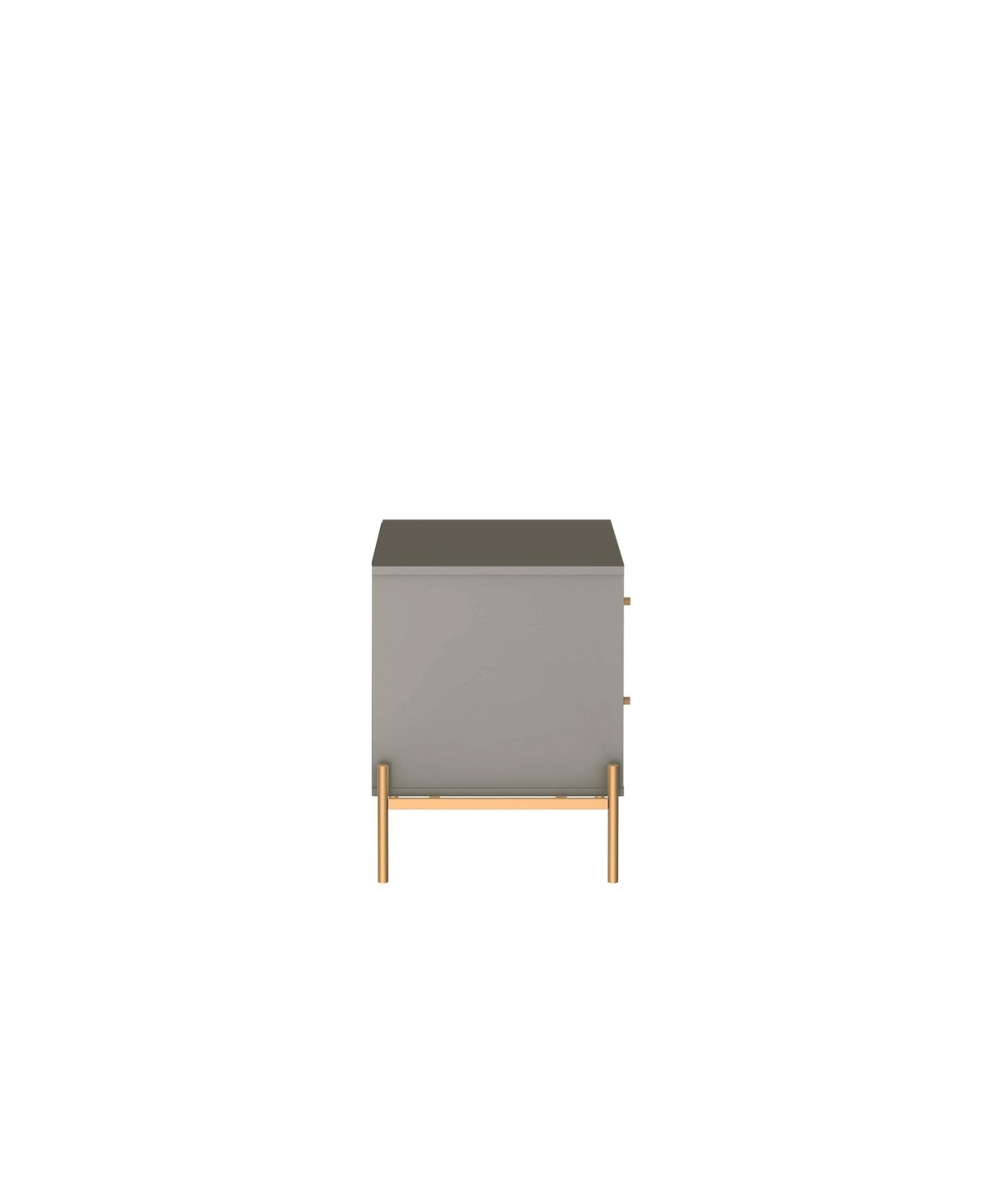 Manhattan Comfort Jasper 22.08" Wood 2-drawer Nightstand In Gray