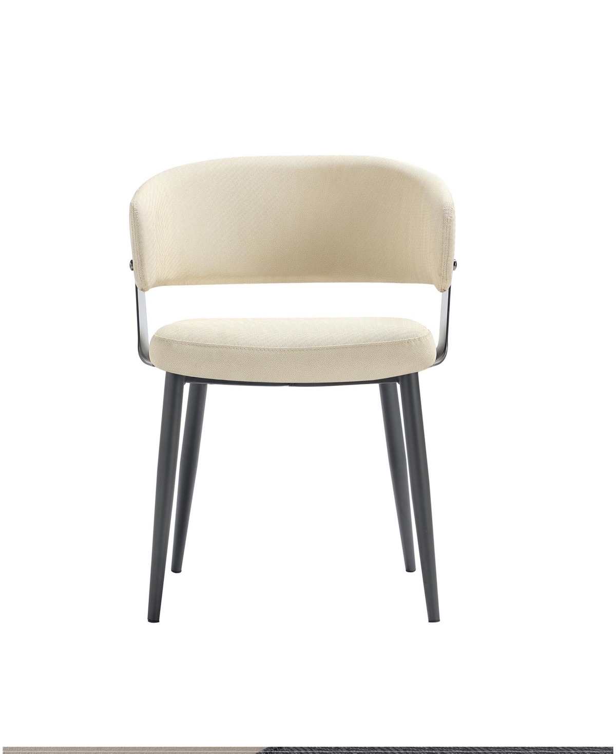 Manhattan Comfort Luce Textured 22.9" Leatherette Upholstered Dining Chair In Sand