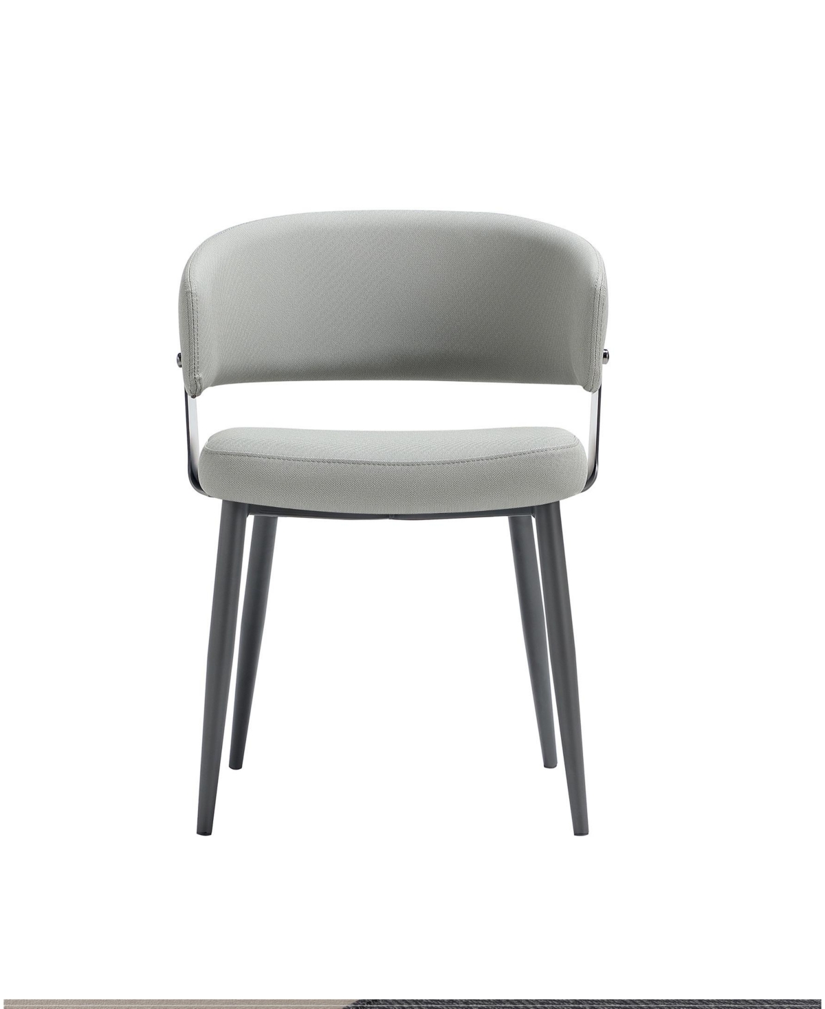 Manhattan Comfort Luce Textured 22.9" Leatherette Upholstered Dining Chair In Gray