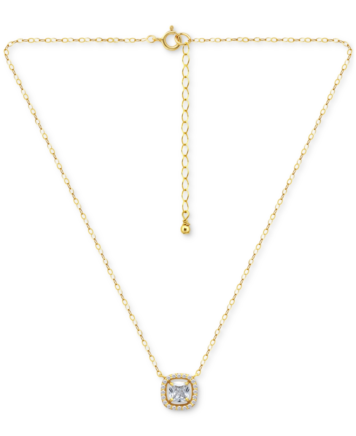 Giani Bernini Necklace (1-5/8 Ct. T.w.) In 18k Gold Plated Sterling Silver, Macy's Exclusive In Gold