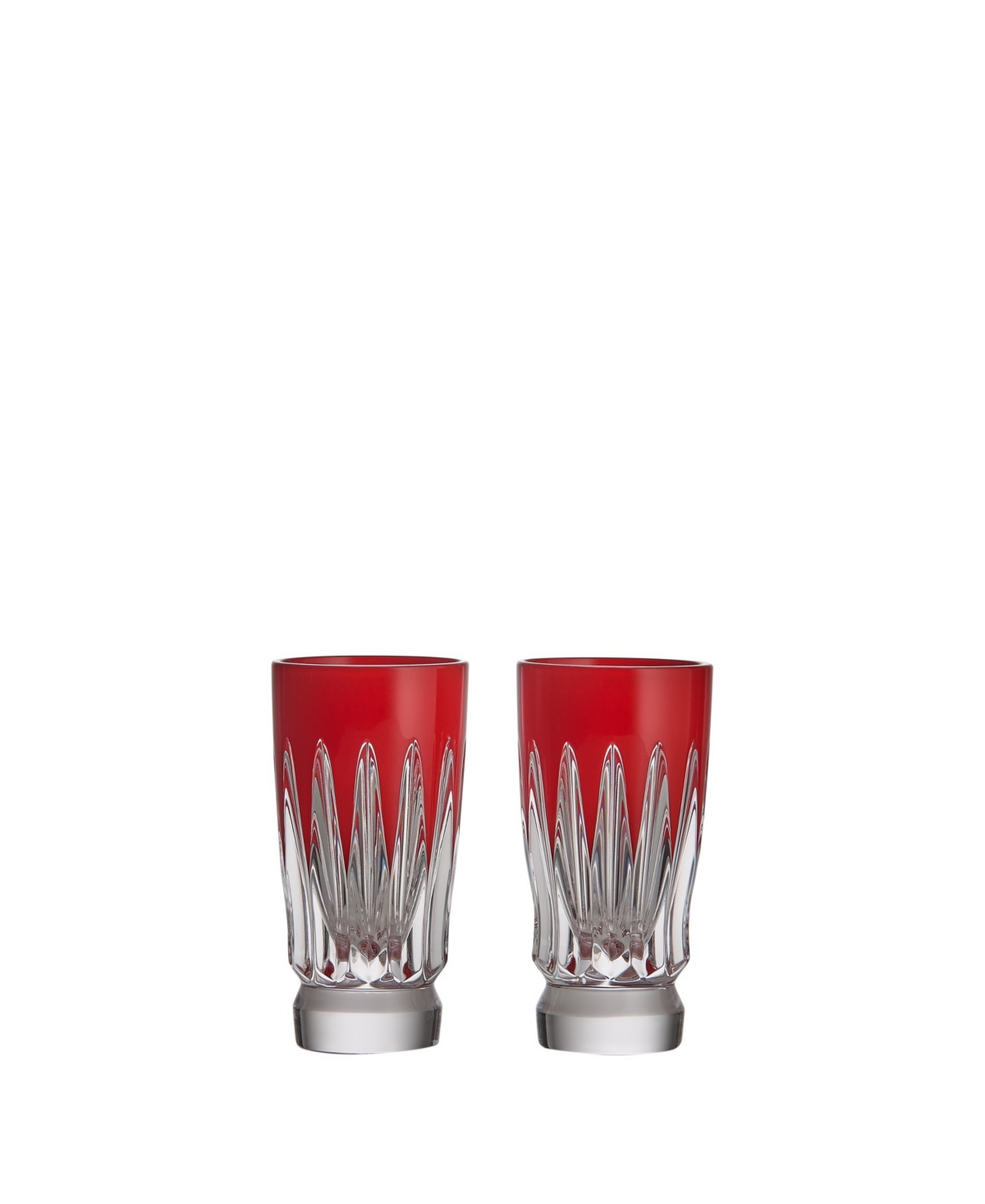 Waterford New Year Firework Set Of 2 Shot Glasses In Red