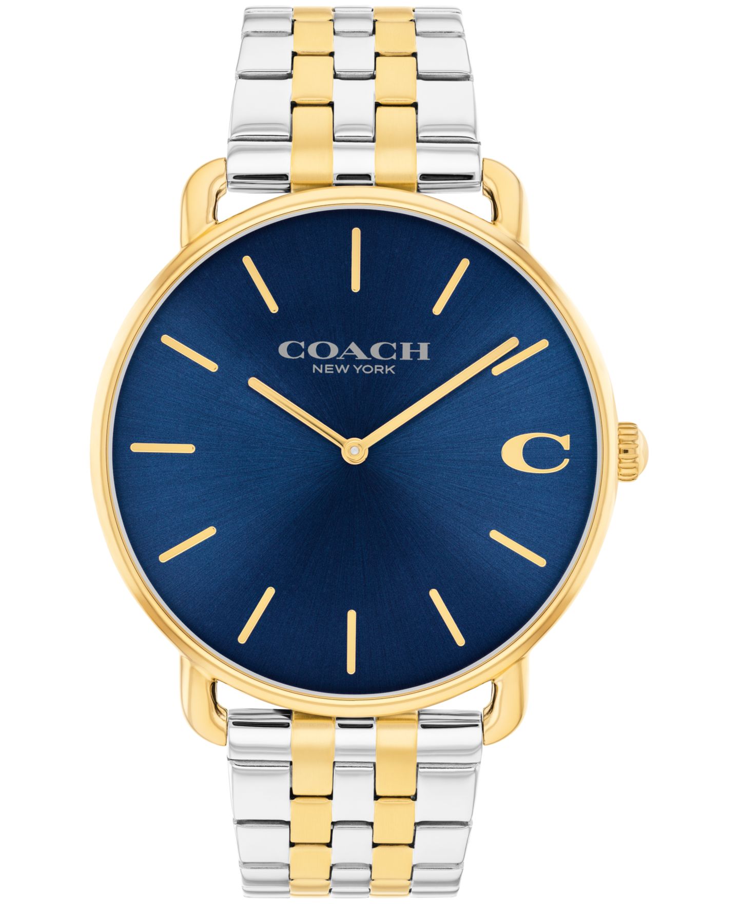 Мужские часы Coach Elliot, двухцветный браслет из нержавеющей стали, 43 мм — фото 1