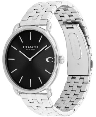 Men's Elliot Silver Tone Stainless Steel Bracelet Watch, 43mm