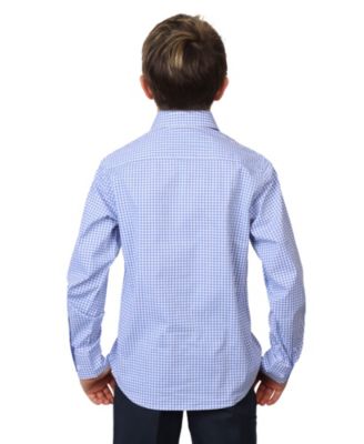 Big Boys Signature Gingham Long Sleeve Shirt