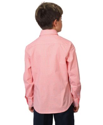Big Boys Signature Gingham Long Sleeve Shirt