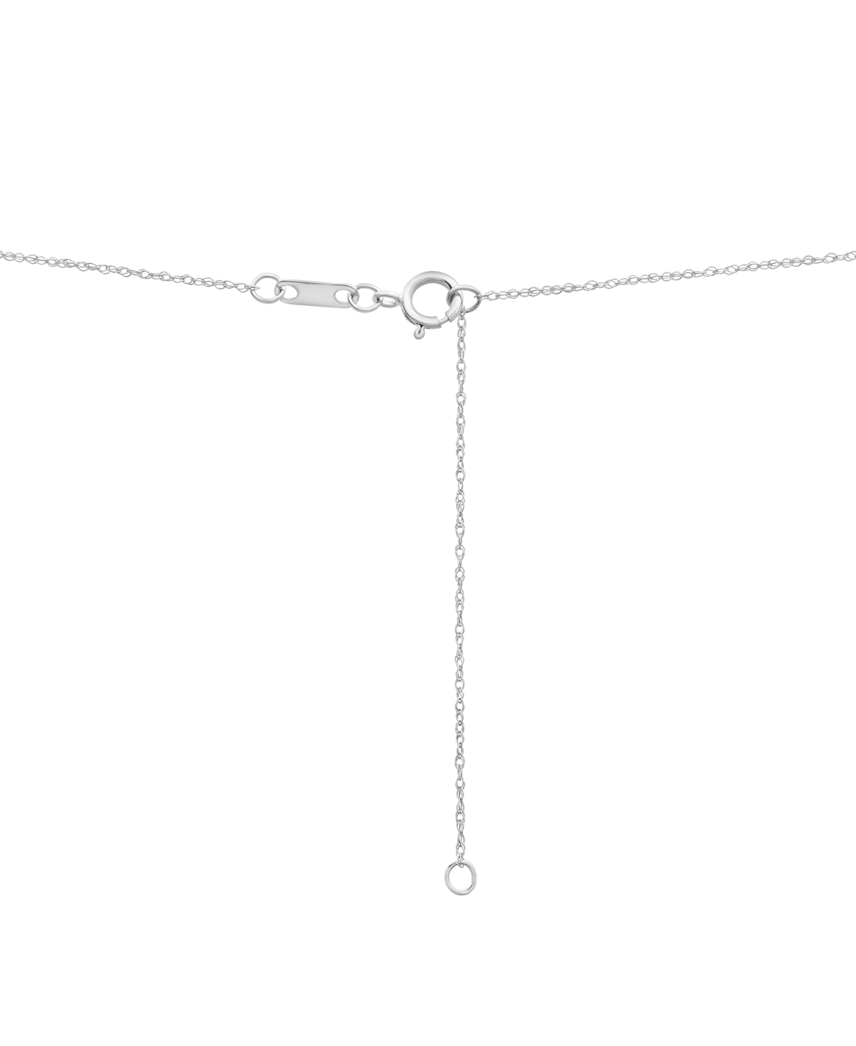 Macy's Diamond Heart Pendant Necklace (1/10 Ct.t.w.) In 10k White Gold In Metallic