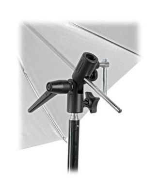 9' Basic ightstand, 4 Section, 5/8 Stud with 1/4"x20 Tip (#3333) - Bundle With Manfrotto 026 Swivel Umbrella Adapter