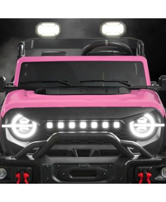 Kids 24V 2-Seater Electric Ride-On Car Truck w/ Parent Control, Bluetooth, LED Lights