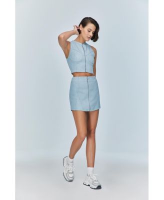 Women's Marvel Denim Mini Skirt - Light Wash