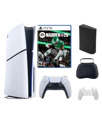 PlayStation 5 Slim Disc Bundle with Madden 26 Game and Accessories
