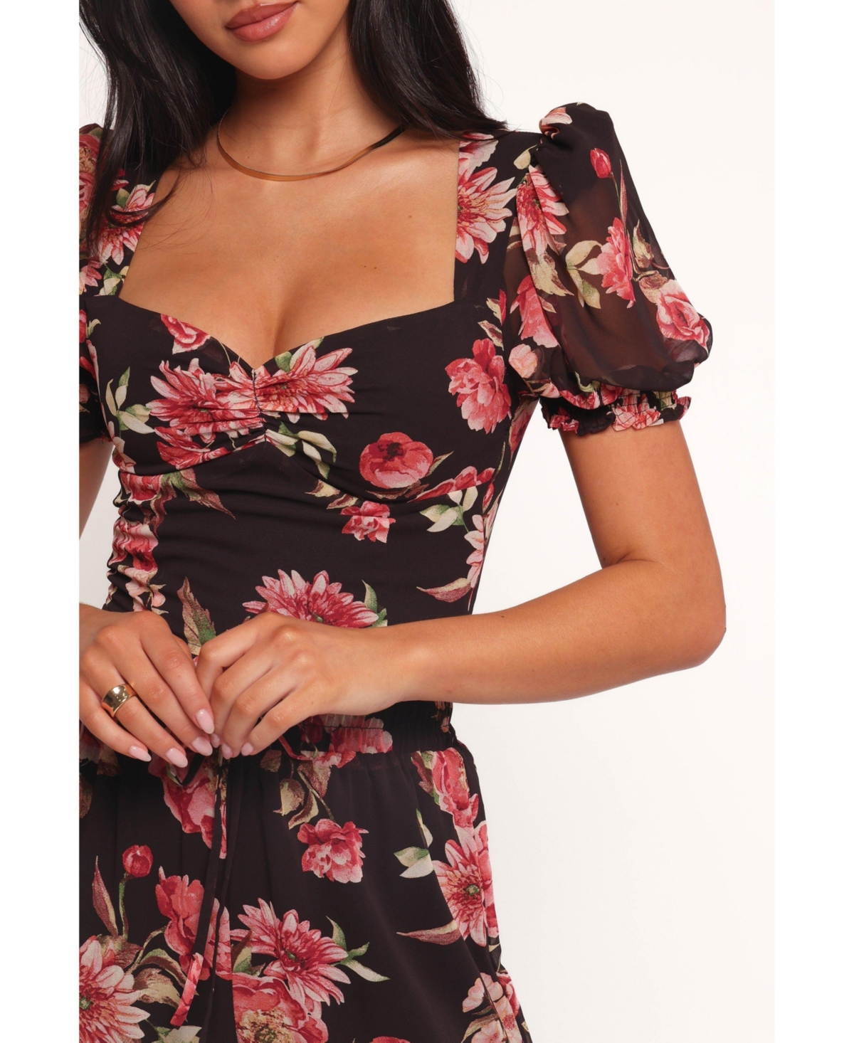 Petal and Pup Women's Noel Top - Black Floral Xs