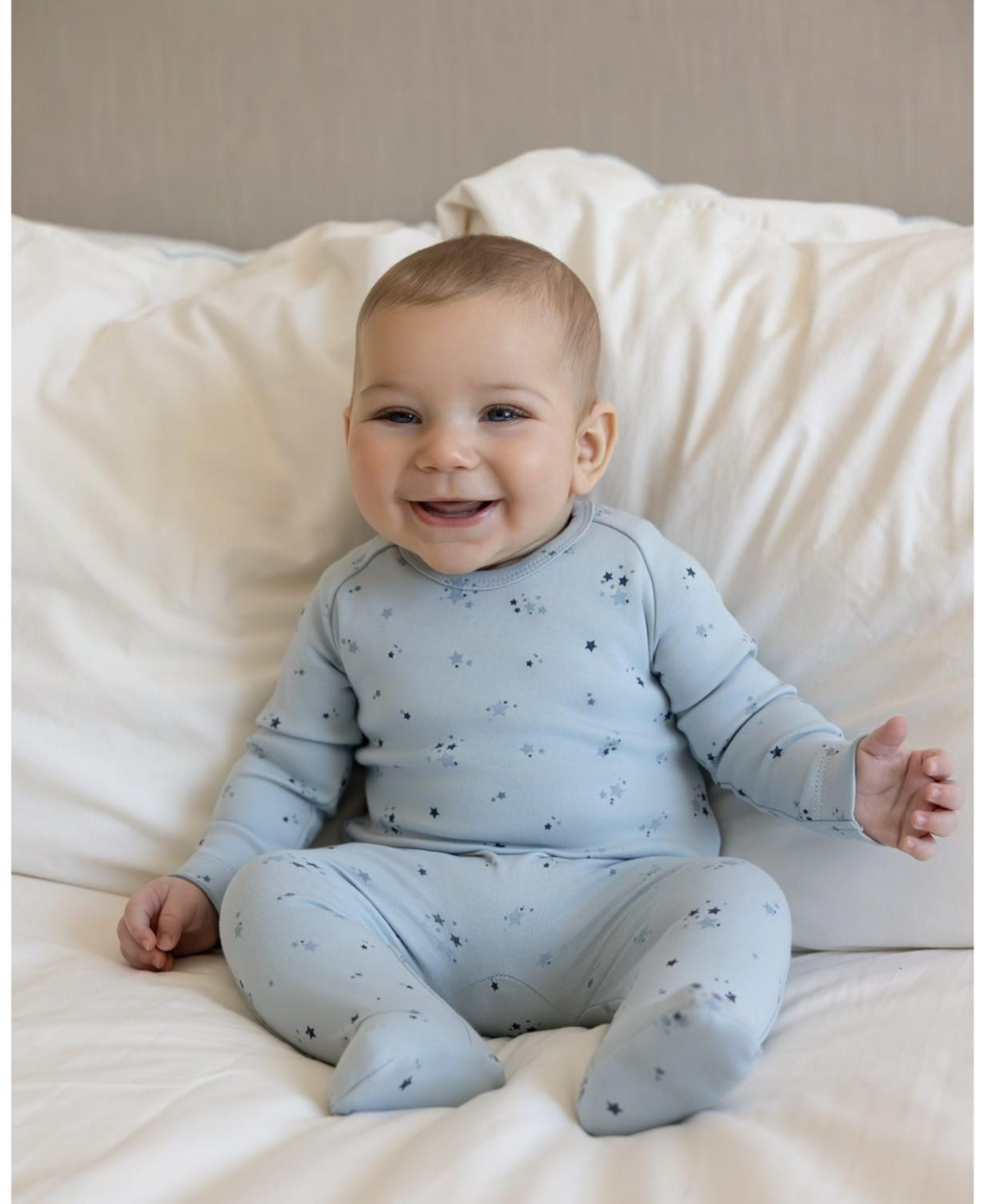 MeMoi Baby Boys "My Brightest Star" 100% Cotton Knit Footie