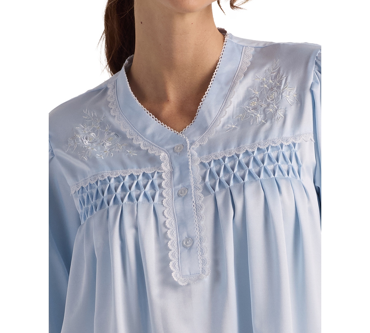 Miss Elaine Women's Long Sleeve Short Gown