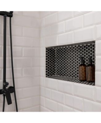 Bathroom Recessed Divider Shelf for Shower Wall Storage and Essentials