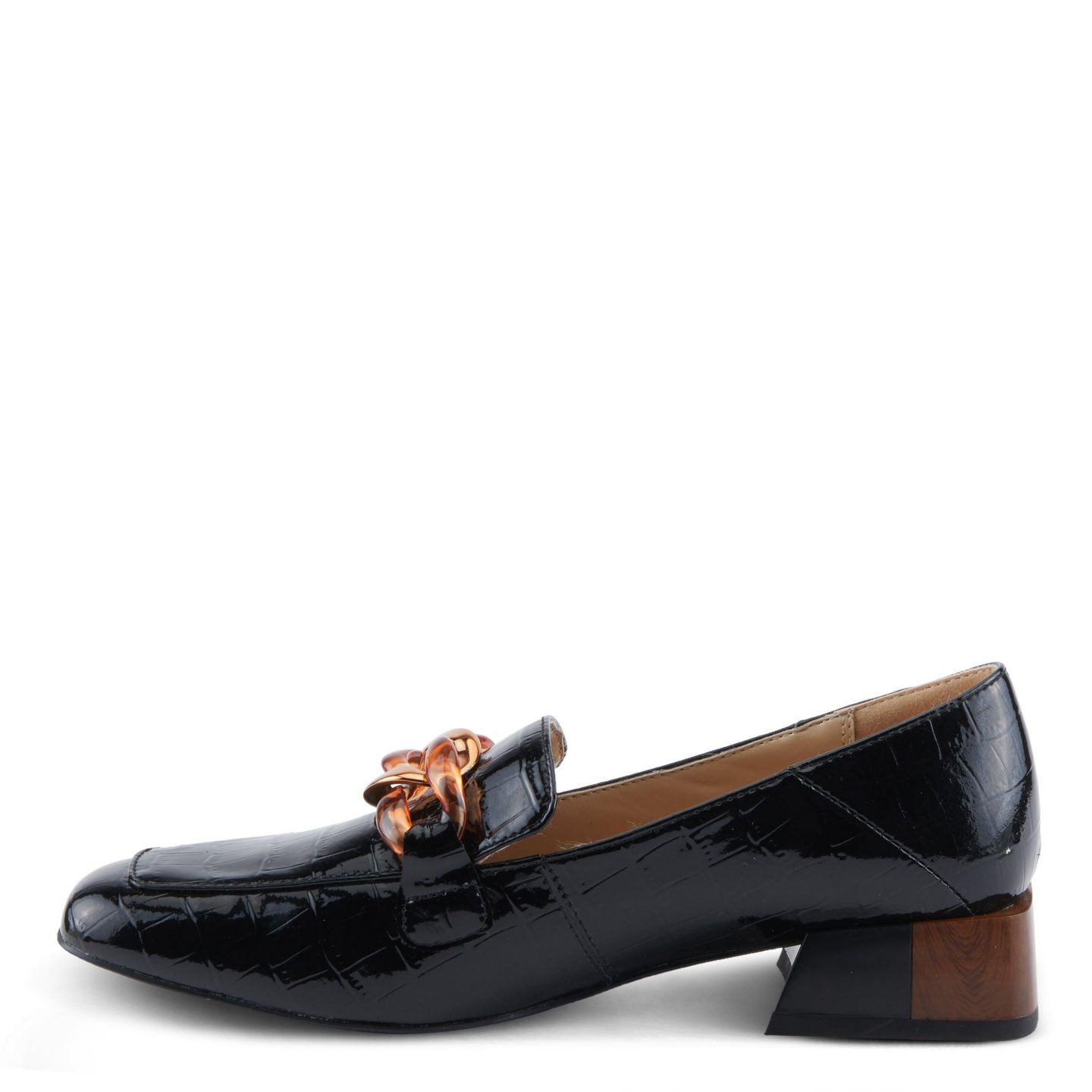 Женские туфли Azura Baldwin Loafers with Smooth Leather Upper, цвет: Чёрный лаковый — фото 4