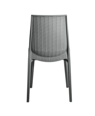 Kent Outdoor White Table With 2 Grey Chairs Dining Set