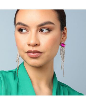 Women's Pink  Bling Drop Earrings