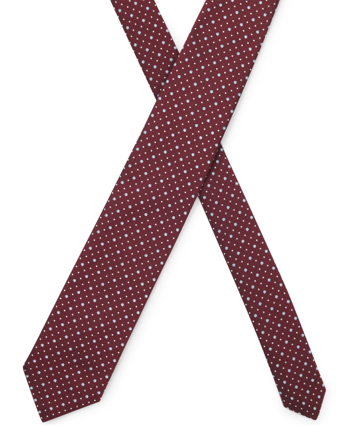 Hugo Boss Boss By  Men's Dot Motif Silk-blend Tie In White